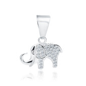 Pandantiv argint elefant cu pietre DiAmanti Z1940CR_W-DIA